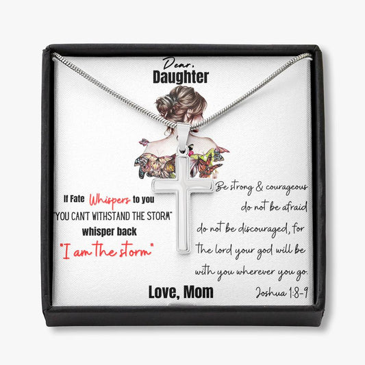 Gift For Daughter Be Strong & Courageous From Mom