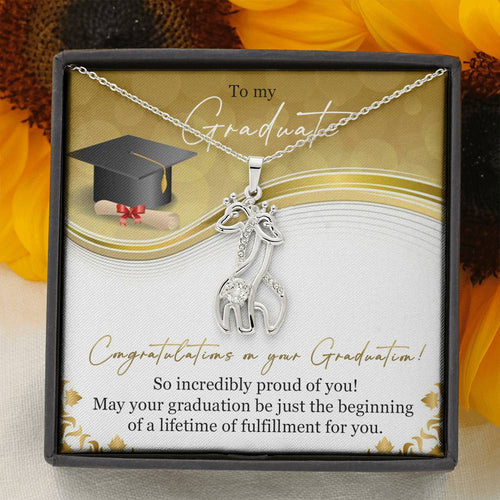 Giraffe Necklace - Graduation Gift For Daughter