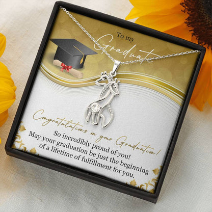 Giraffe Necklace - Graduation Gift For Daughter