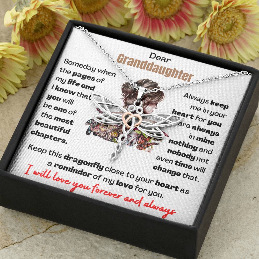 Dragonfly Keepsake for Granddaughter - Perfect Gift for Granddaughter to remember her Grandma  - TFG