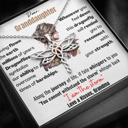 Gift for Granddaughter - Keepsake for Granddaughter - I am the storm