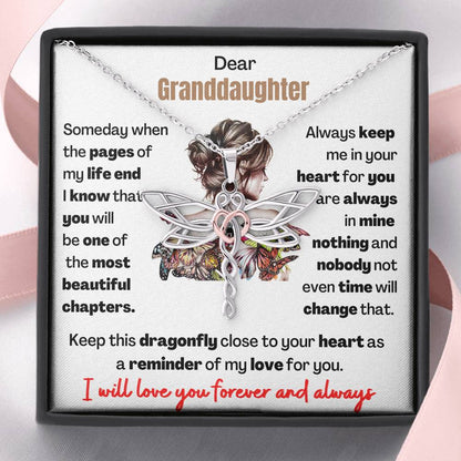 Dragonfly Keepsake for Granddaughter - Perfect Gift for Granddaughter to remember her Grandma  - TFG
