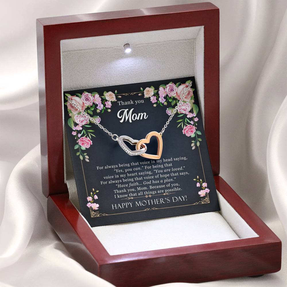 Mother's Day Gift Thank You Mom Because Of You I Know All Things are Possible Gift For Mom
