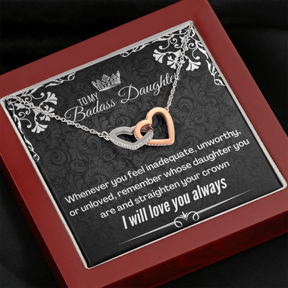 To My Badass Daughter Necklace from Mom and Dad