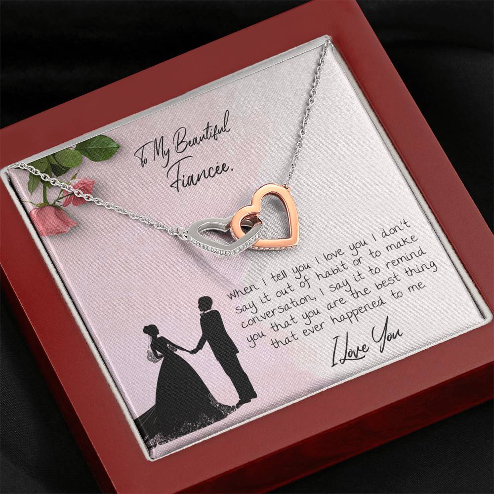 THE BEST THING THAT EVER HAPPENED TO ME - CARD Double hearts necklace