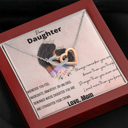 Dear Daughter (Personalize), Straighten Your Crown. For African American Moms. Gift For Daughter From Mom