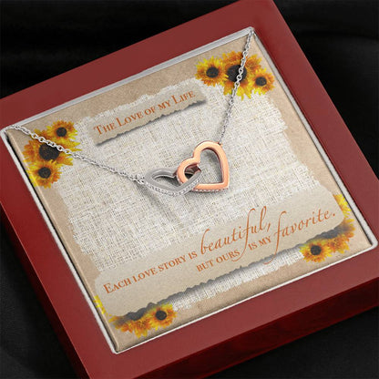 EACH LOVE STORY Double hearts necklace