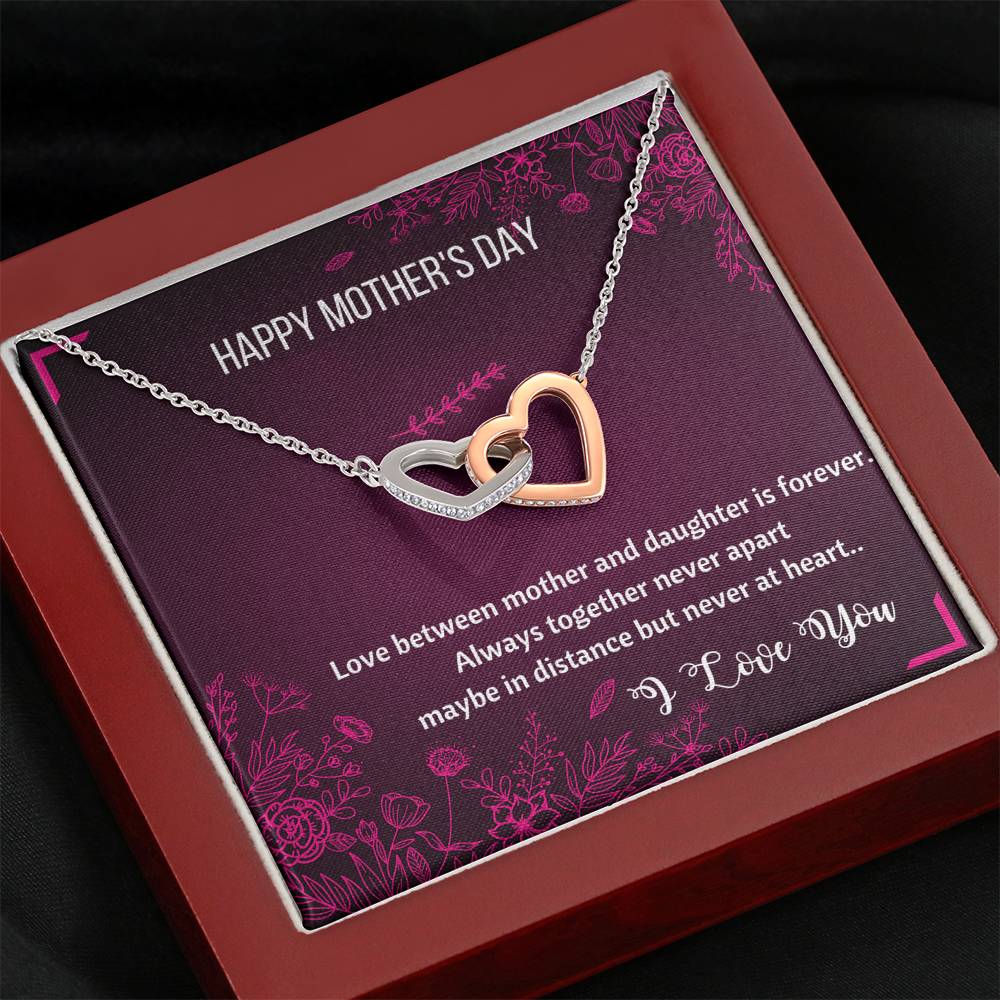 Mother's Day Gift For Mom Always Together Never Apart. Mother Daughter Necklace