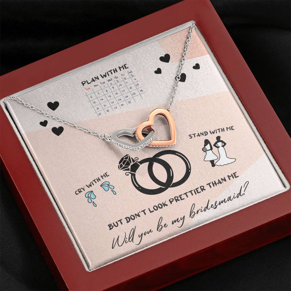 DON'T LOOK PRETTIER - CARD Double hearts necklace