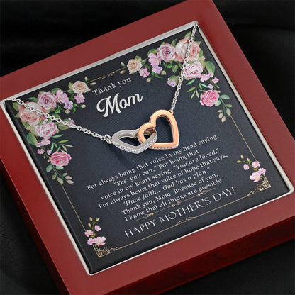 Mother's Day Gift Thank You Mom Because Of You I Know All Things are Possible Gift For Mom