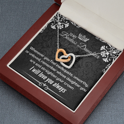 To My Badass Daughter Necklace from Mom and Dad