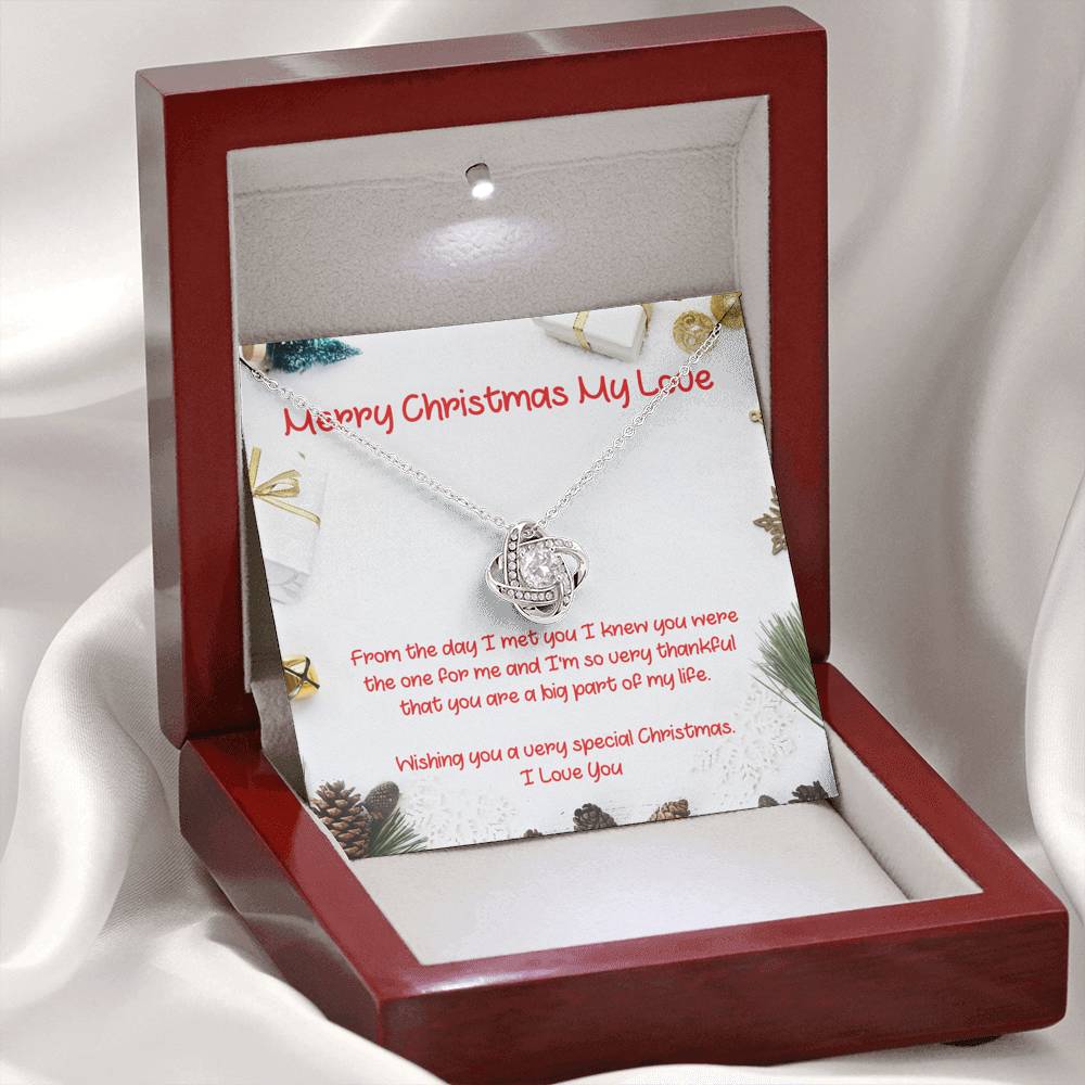 MERRY CHRISTMAS MY LOVE Love Knot Neclace