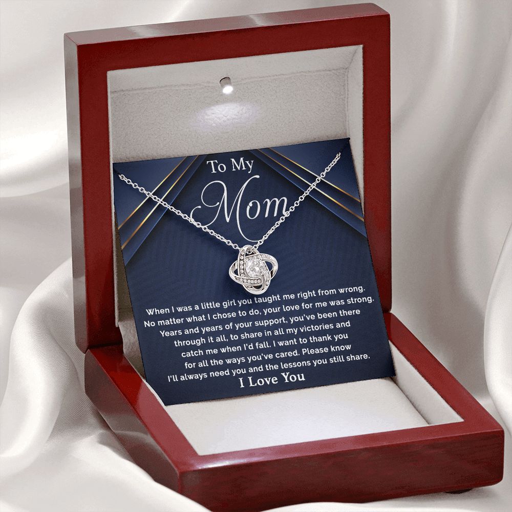 To My Mom - I Want To Thank You Love Knot Necklace