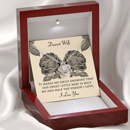 DEAREST WIFE - CARD Love Knot Neclace