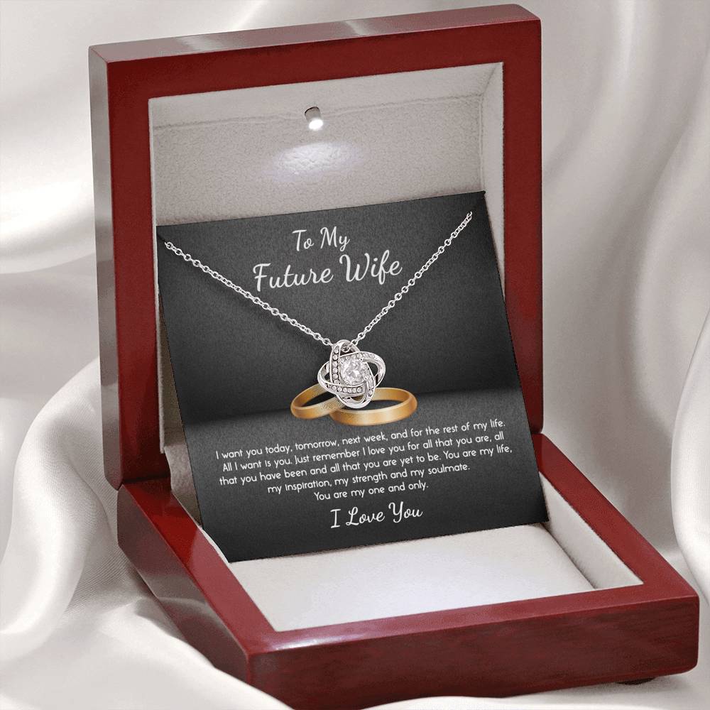 YOU ARE MY ONE AND ONLY - CARD Love Knot Neclace