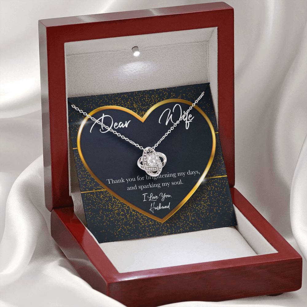 GOLD HEART Love Knot Neclace