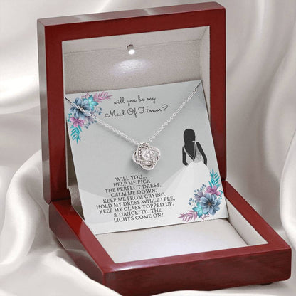 MAID OF HONOR - CARD Love Knot Neclace