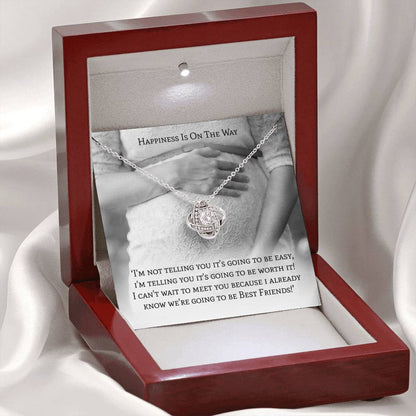 HAPPINESS IS ON THE WAY - CARD Love Knot Neclace