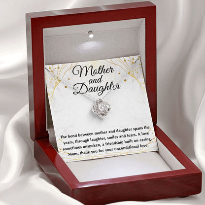 The Bond Between Mother _ Daughter Love Knot Neclace