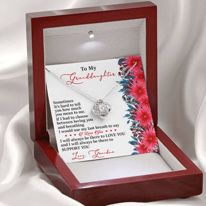 Grandma to Granddaughter 4 Love Knot Neclace