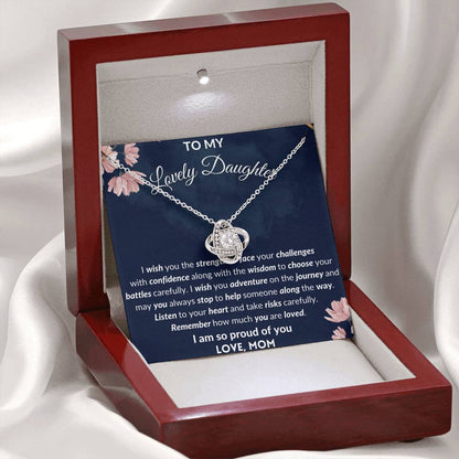 Gift for Daughter - Love Knot Necklace - Proud of you
