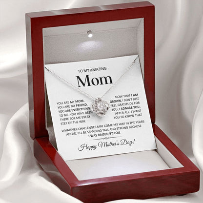 To my Amazing Mom Love Knot Necklace