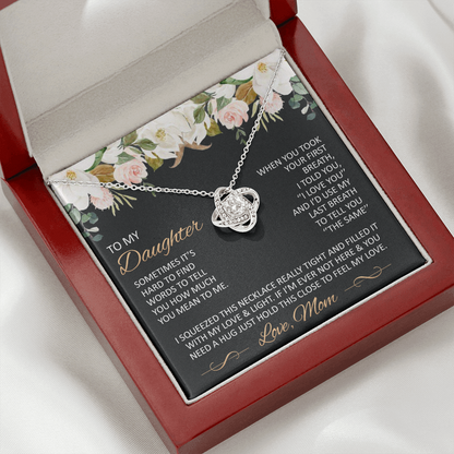 Gift for Daughter from Mom - Just hold this close to feel my love