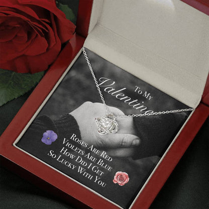 ROSES ARE RED Love Knot Neclace