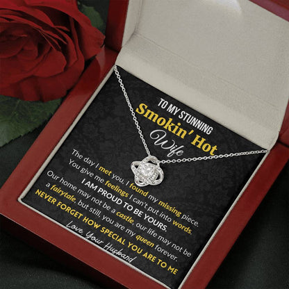 Gift for wife Love Knot Necklace Never Forget how special you are to me