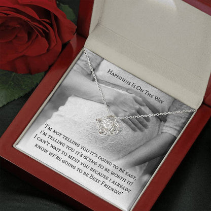 HAPPINESS IS ON THE WAY - CARD Love Knot Neclace