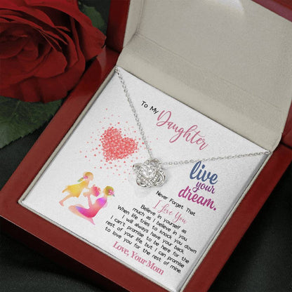 LIVE YOUR DREAM - CARD Love Knot Neclace