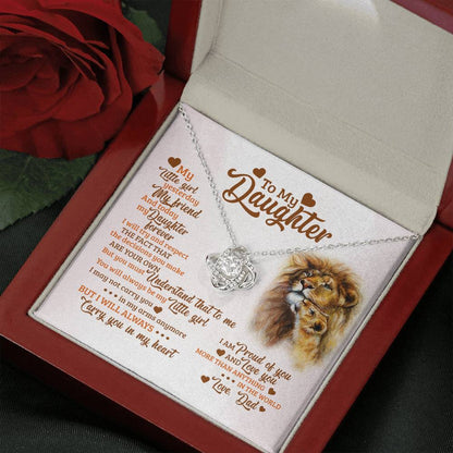 CARRY YOU IN MY HEART - CARD Love Knot Neclace