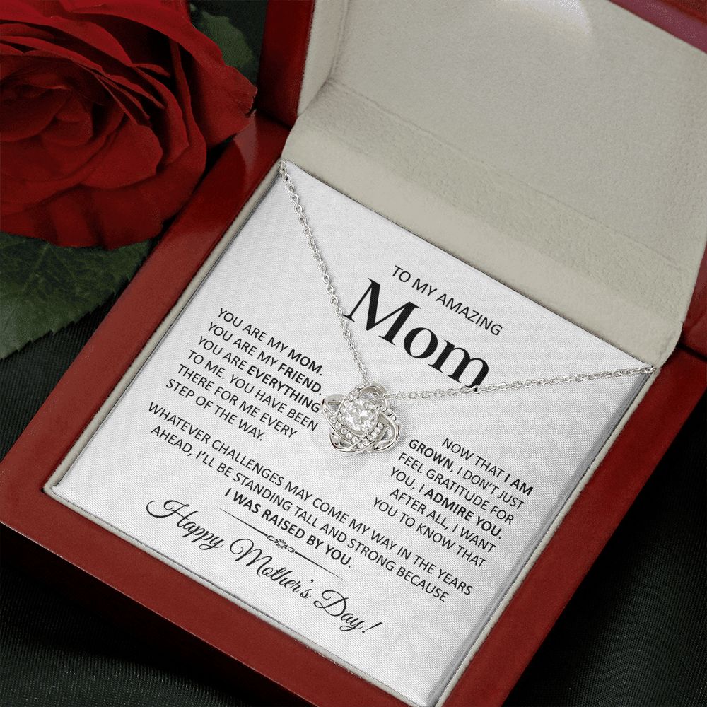 To my Amazing Mom Love Knot Necklace