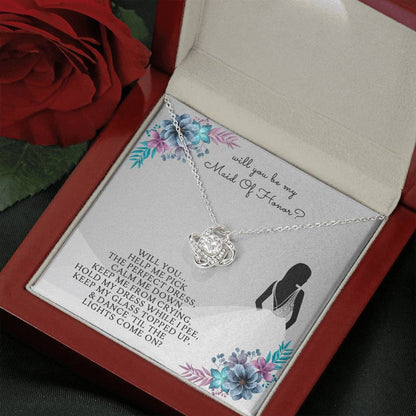 MAID OF HONOR - CARD Love Knot Neclace