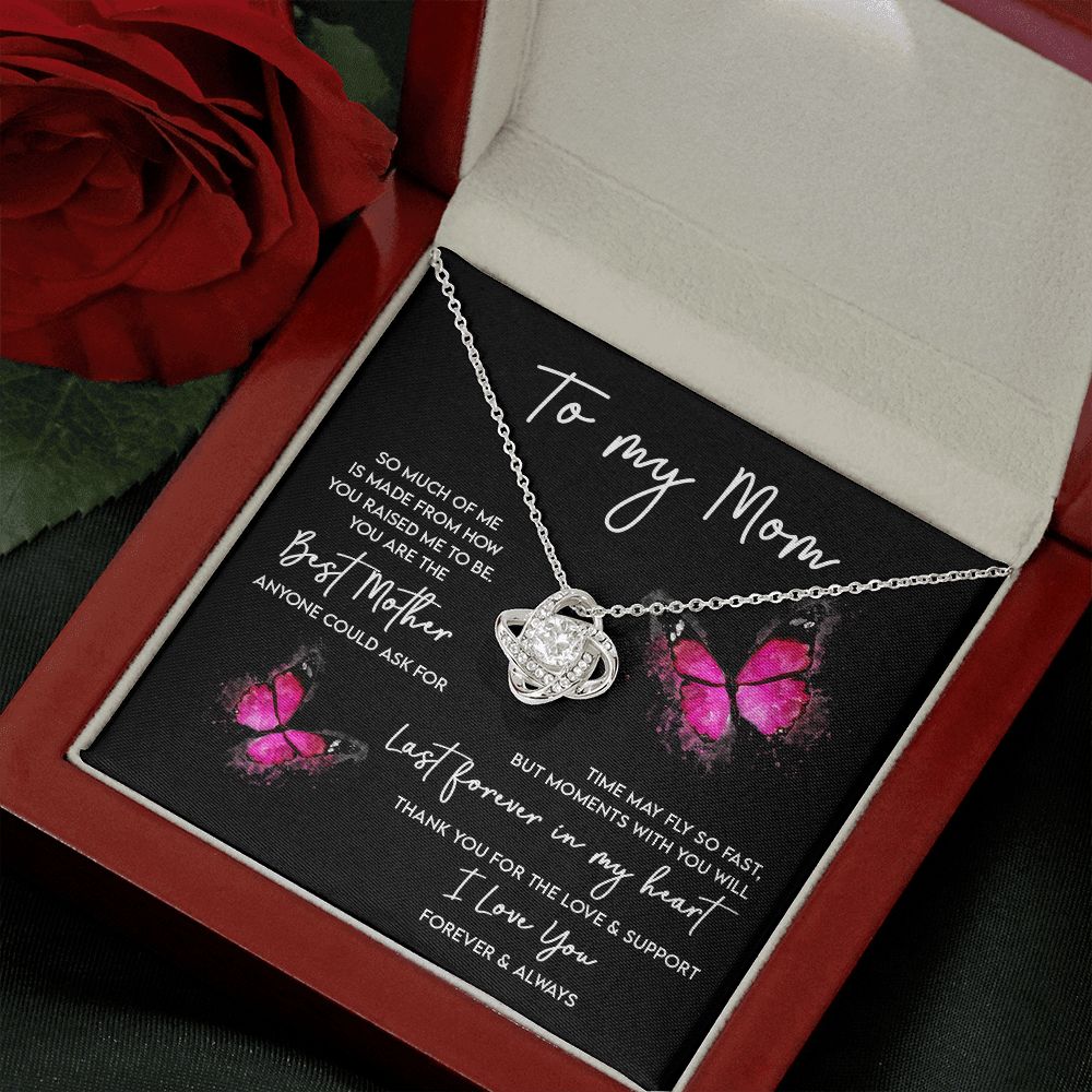 To My Mom - Last Forever in My Heart Love Knot Necklace