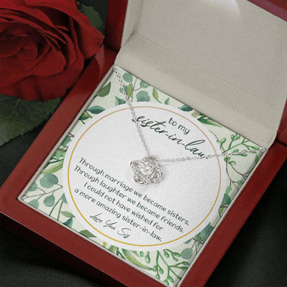 WE BECAME SISTERS - CARD Love Knot Neclace
