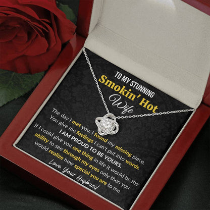 Gift for Wife Love Knot Necklace with Message Card If I could give you one thing