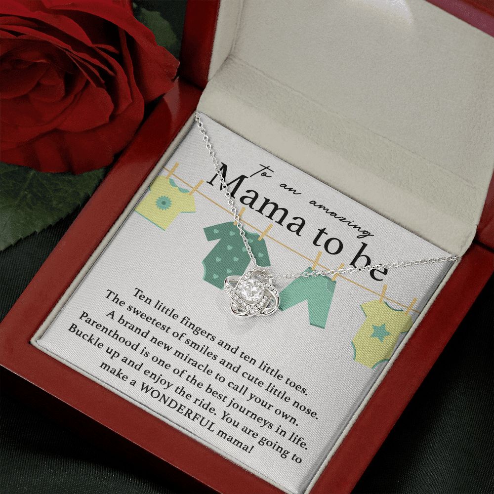 To An Amazing Mama To Be Love Knot Neclace