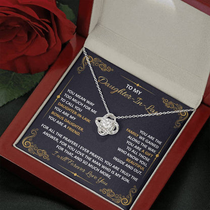 Mother in law to Daughter in law 1 Love Knot Neclace