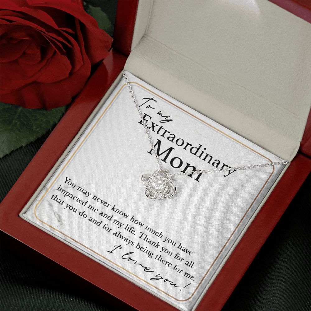 To My Extraordinary Mom Love Knot Neclace