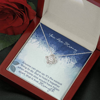 STRENGTH - CARD Love Knot Neclace