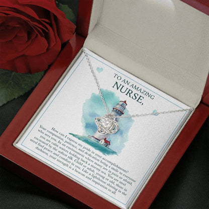 AN AMAZING NURSE - CARD Love Knot Neclace
