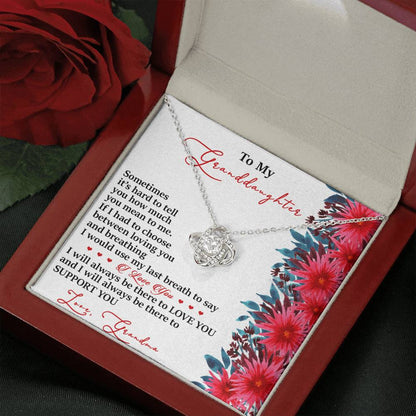 Grandma to Granddaughter 4 Love Knot Neclace