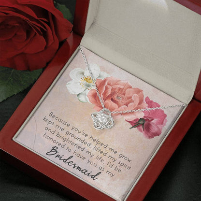 HELPED ME GROW - CARD Love Knot Neclace