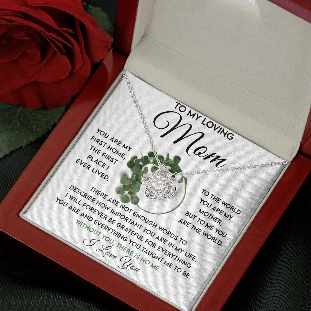 To My Loving Mom Ver2 Love Knot Neclace