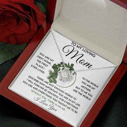 To My Loving Mom Ver2 Love Knot Neclace