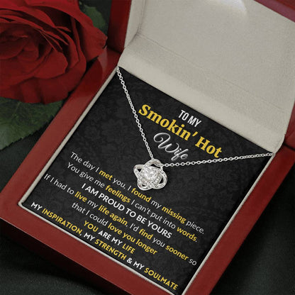 Gift for Wife Love Knot Necklace With Message Card Love You Longer