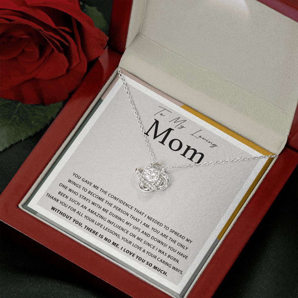 My Loving Mom - Spread My Wings Love Knot Neclace