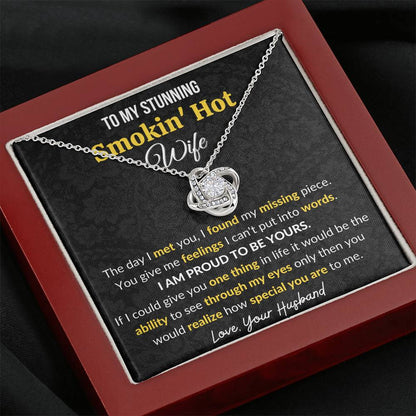 Gift for Wife Love Knot Necklace with Message Card If I could give you one thing
