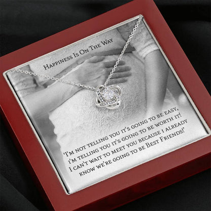 HAPPINESS IS ON THE WAY - CARD Love Knot Neclace